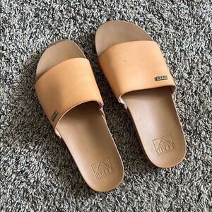 Reef Tan Slide Sandals